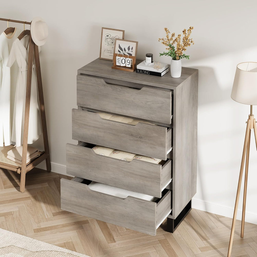 Garvee 4 Dresser for Bedroom, 41.7" Vertical Dresser Drawer with Storage