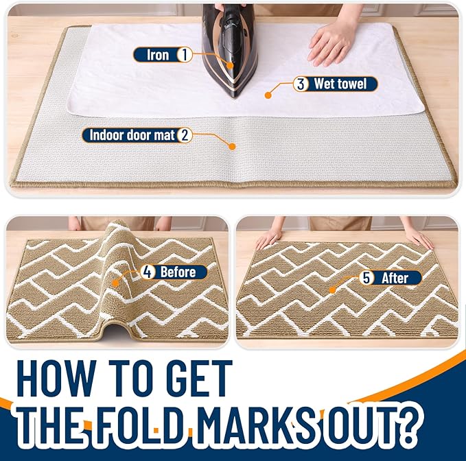 OLANLY Front Door Mat, Non-Slip Rubber Backing, Dirt Resistant and Absorbent - Image 7
