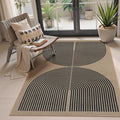 Lahome Enfys Modern Rainbow Easy Jute Office Rug, Outdoor Patio Rug 4x6 by Lahome