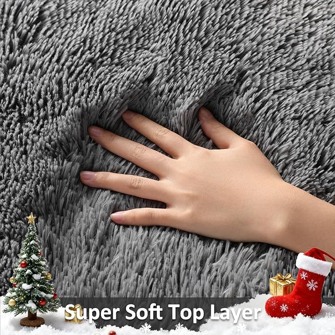 Ophanie Area Rugs for Bedroom Living Room, 4x6 Indoor Floor Gray Rug for Kids - Image 4
