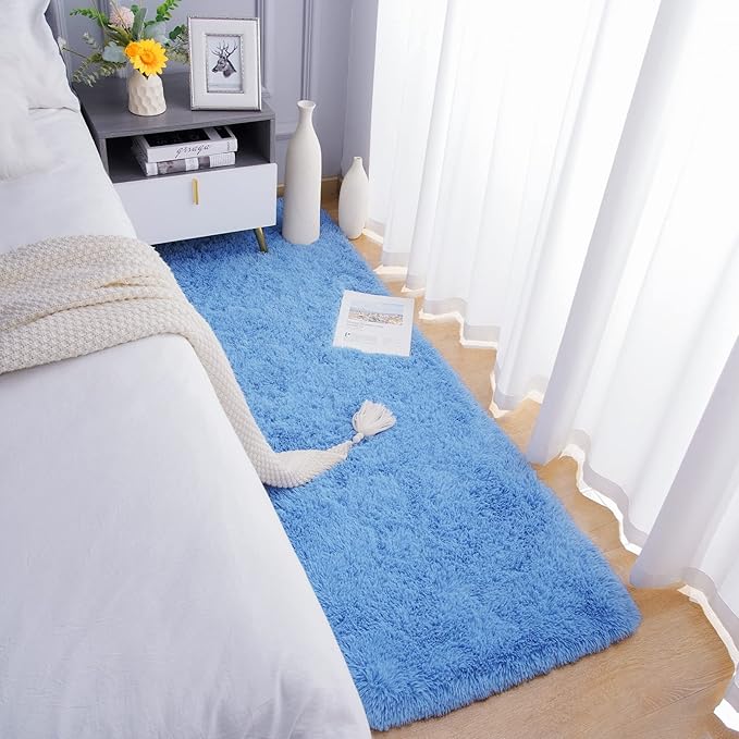 Chicrug Soft Runner Rug for Bedroom Living Room Plush Fluffy Rugs 2x6 Feet - Image 3
