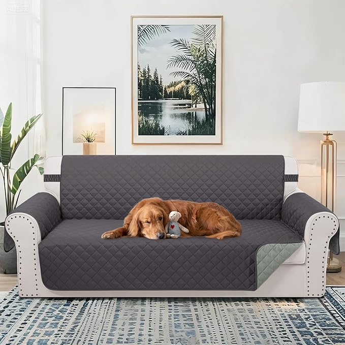 Reversible 4 Seater Sofa Cover 91 Inch Large Couch Cover Furniture Protector - Image 2