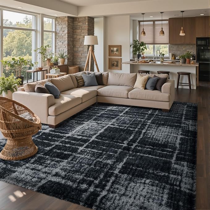 6x9 Ft Large Shag Rugs for Living Room Decor, Tie-Dyed Ultra Soft Fluffy Furry - Image 3