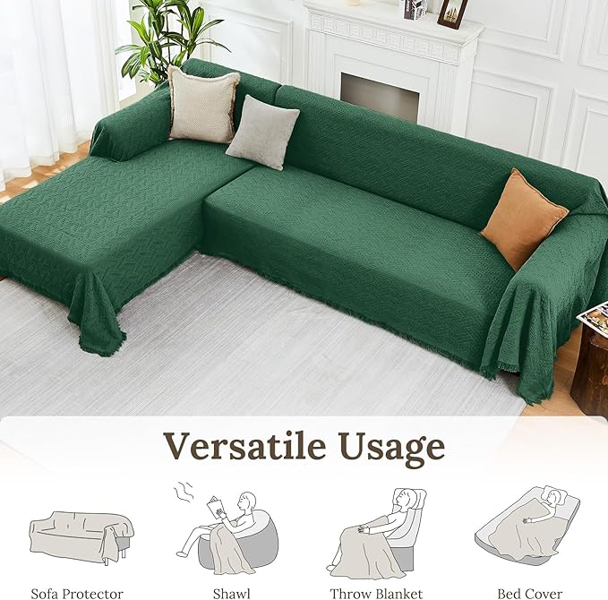 HOMERILLA Christmas Couch Covers, Sectional Couch Covers L Shaped Sofa Cover - Image 6