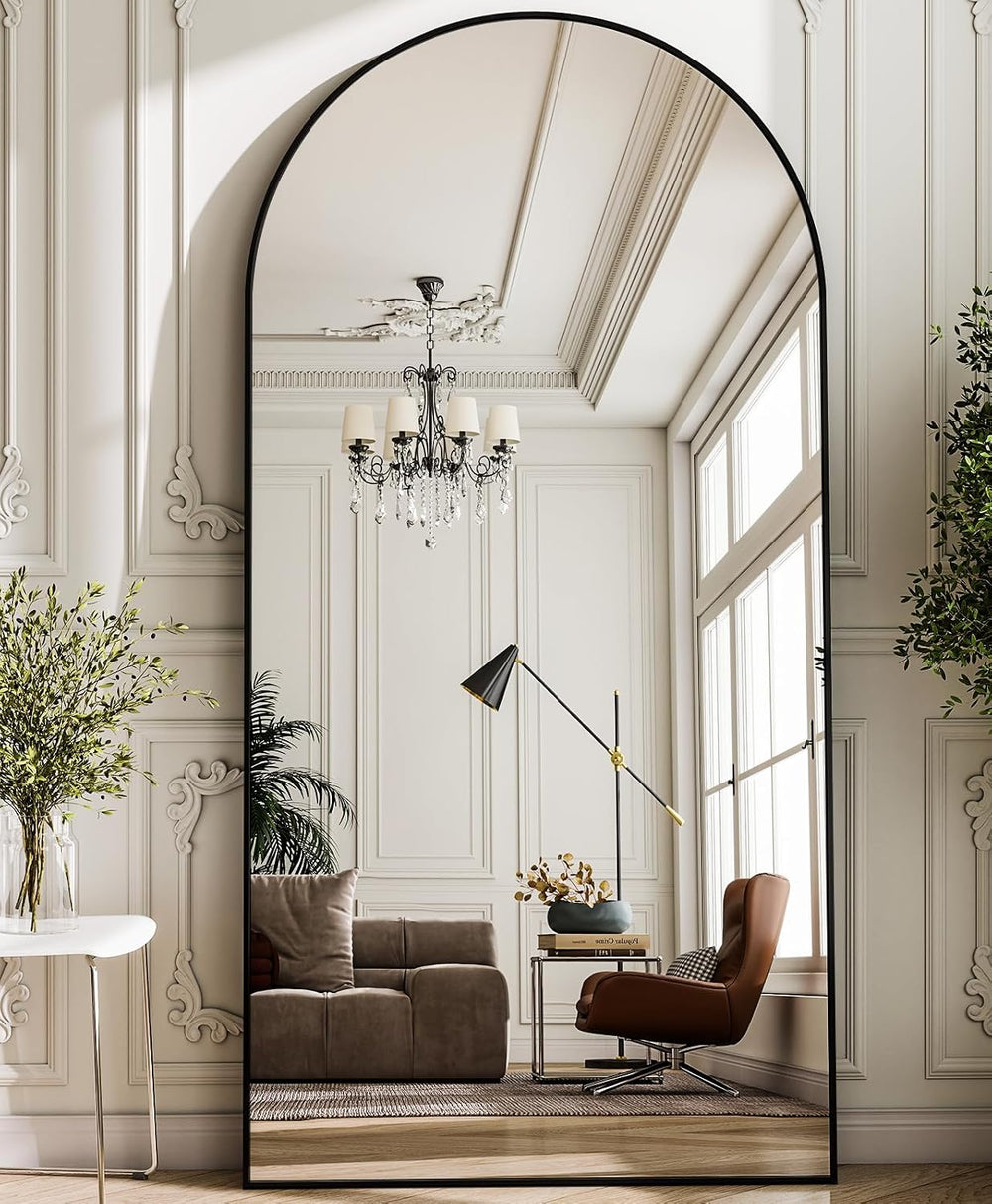 GLSLAND 76"x34" Arched Full Length Mirror Large Full Body Mirrors, ...