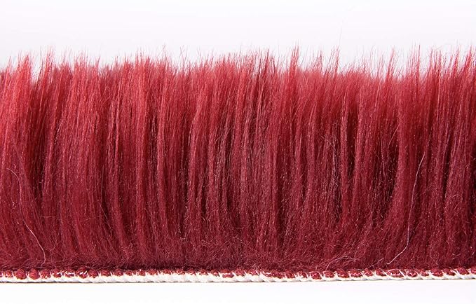 Ashler Faux Fur Rug, Deep Red Area Rugs, Fluffy Sheepskin Fur Rug, Fuzzy Ultra - Image 6