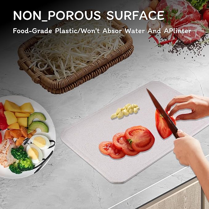 Cutting Board for Kitchen, Wheat Straw Fiber Cutting Board, Dish Washer Safe - Image 6
