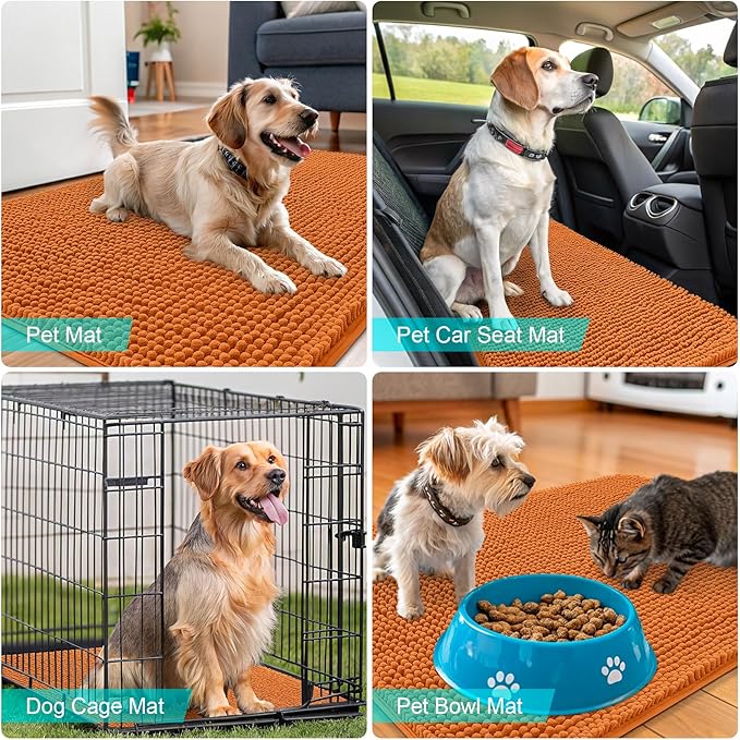 OLANLY Dog Door Mat for Muddy Paws 36x24, Absorbs Moisture and Dirt, Absorbent - Image 7