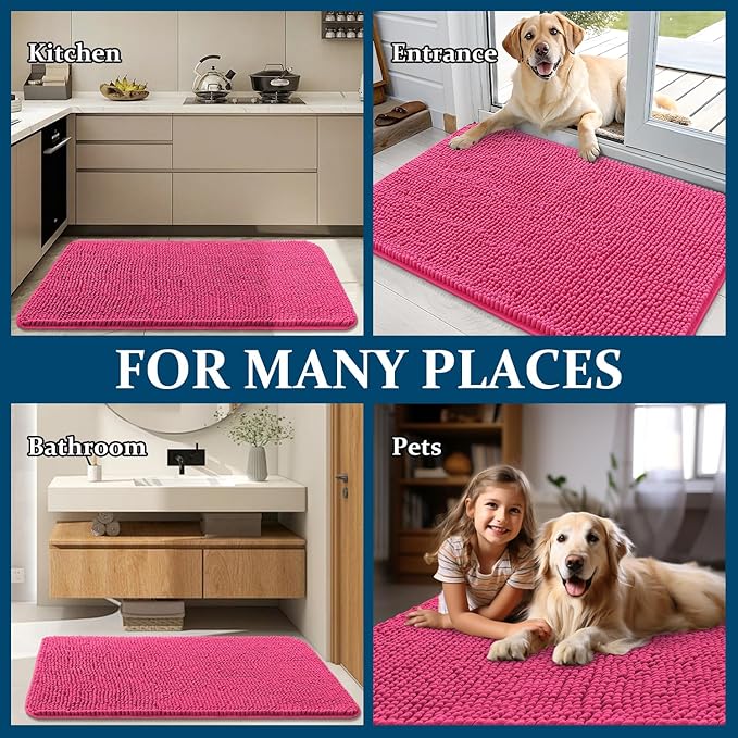 OLANLY Dog Door Mat for Muddy Paws 70x35, Absorbs Moisture and Dirt, Absorbent - Image 8