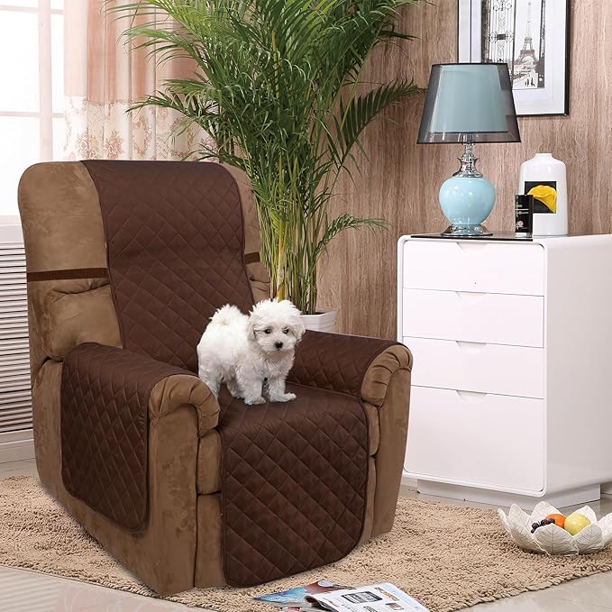 U-NICE HOME Recliner Chair Covers Reversible Quilted Water Repellent Pet - Image 2