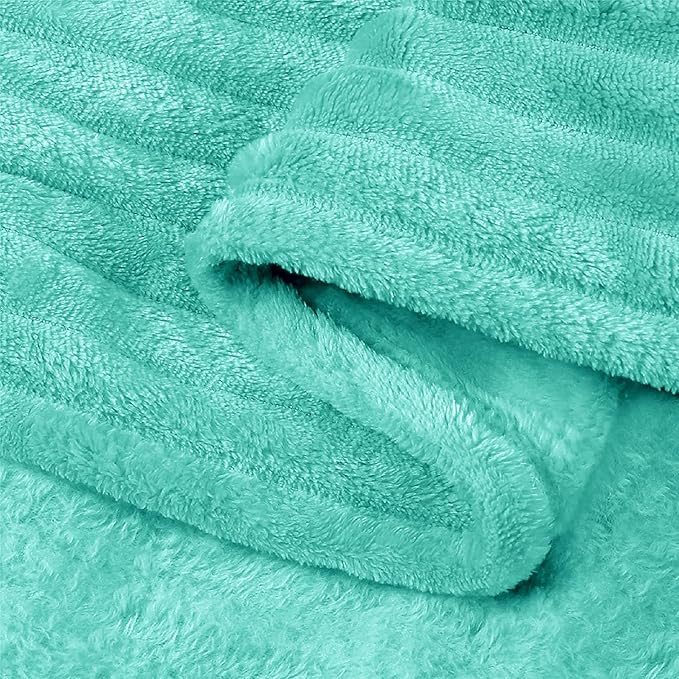 BEDELITE Fleece Throw Blanket for Couch – 3D Ribbed Jacquard Soft and Warm - Image 9