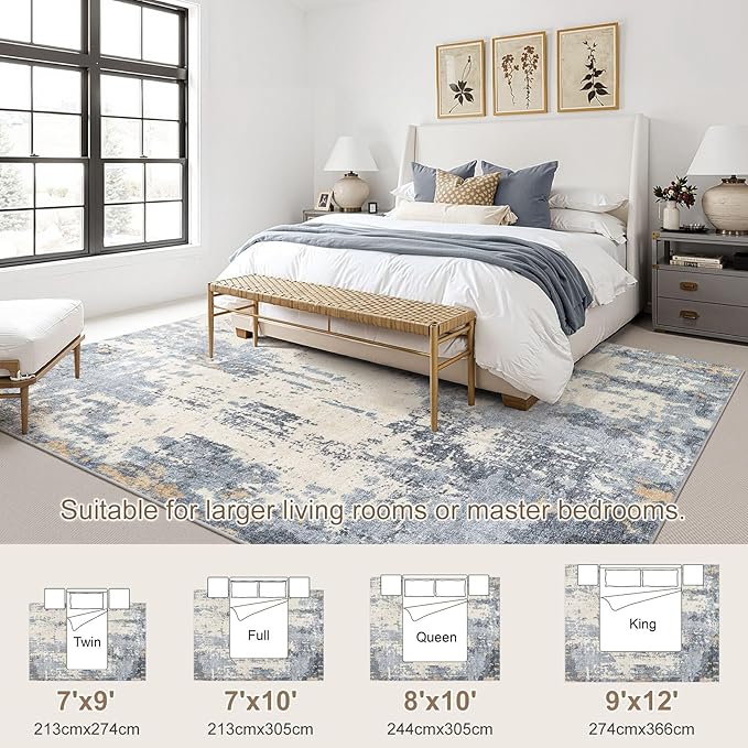 UERMEI 8x10 Area Rug Living Room Rugs - Image 2