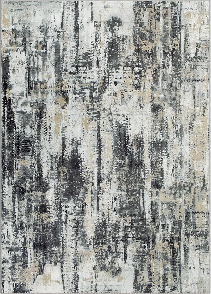 10x14 Area Rugs Washable Rug: Modern Abstract Living Room Rug Soft Anti-Skid - Image 2