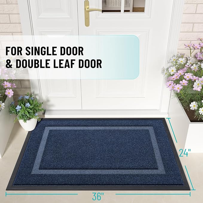 OLANLY Front Door Mat Indoor Outdoor Entrance, Waterproof All-Season, - Image 2