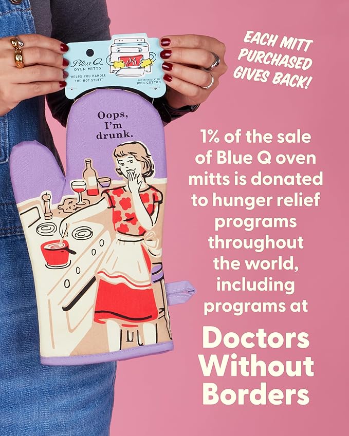 Blue Q Oops I'm Drunk Funny and Cute Oven Mitts, Home Kitchen Gifts, Cooking - Image 6