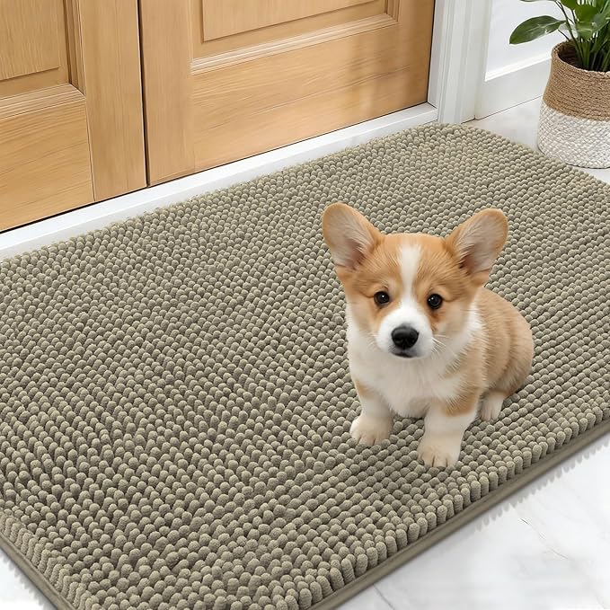 OLANLY Dog Door Mat for Muddy Paws 24x16, Absorbs Moisture and Dirt, Absorbent by OLANLY