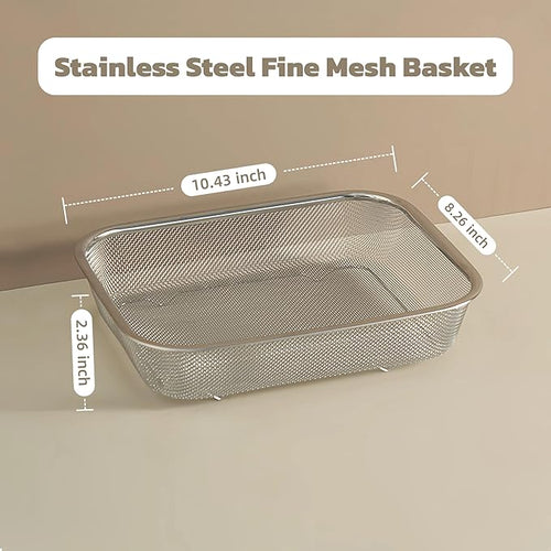 18/8 Stainless Steel Fine Mesh Strainer Basket - Image 2