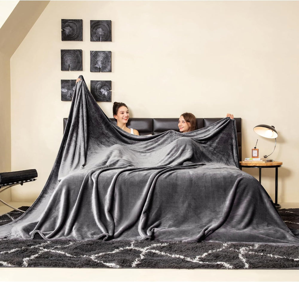 COOVA Oversized King Fleece Blanket 120x120 inches, Soft Cozy Warm Giant Extr...