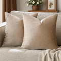 GIGIZAZA Decorative Throw Pillow Covers 26x26, Velvet Sofa Boho Cushion Pillows by GIGIZAZAFocusingonhomedecoration