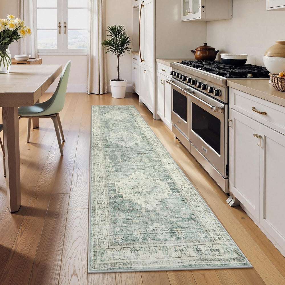LIVEBOX Washable 2.5x8 Runner Rugs for Entryway Bathroom, Boho Kitchen Floor ...