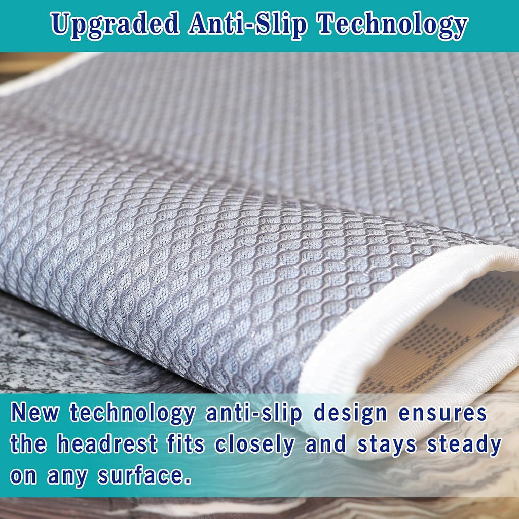 Cooling Headrest Cover for Recline Chair,Cool Breathable Headrest Protector for Hot Sleepers, Super Non-Slip Seat Cover for Sofa, Loveseat, Couch & Office Chair, Washable 17x27, Cool-Checkerboard