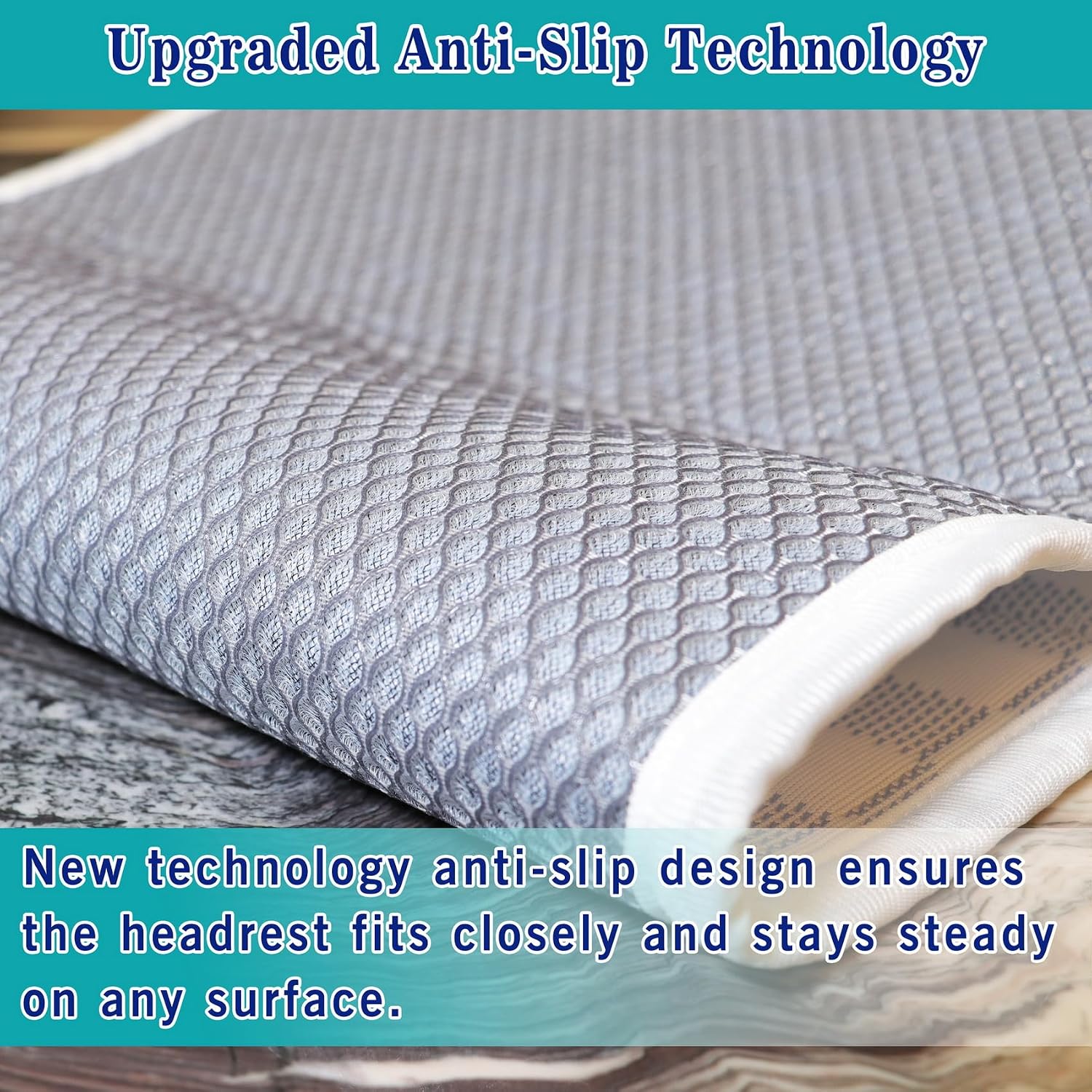 Cooling Headrest Cover for Recline Chair,Cool Breathable Headrest Protector for Hot Sleepers, Super Non-Slip Seat Cover for Sofa, Loveseat, Couch & Office Chair, Washable 17x27, Cool-Checkerboard