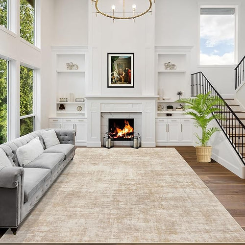 10x14 Area Rugs Washable Rug: Modern Abstract Living Room Rug Soft Anti-Skid by GENTDRIZZ