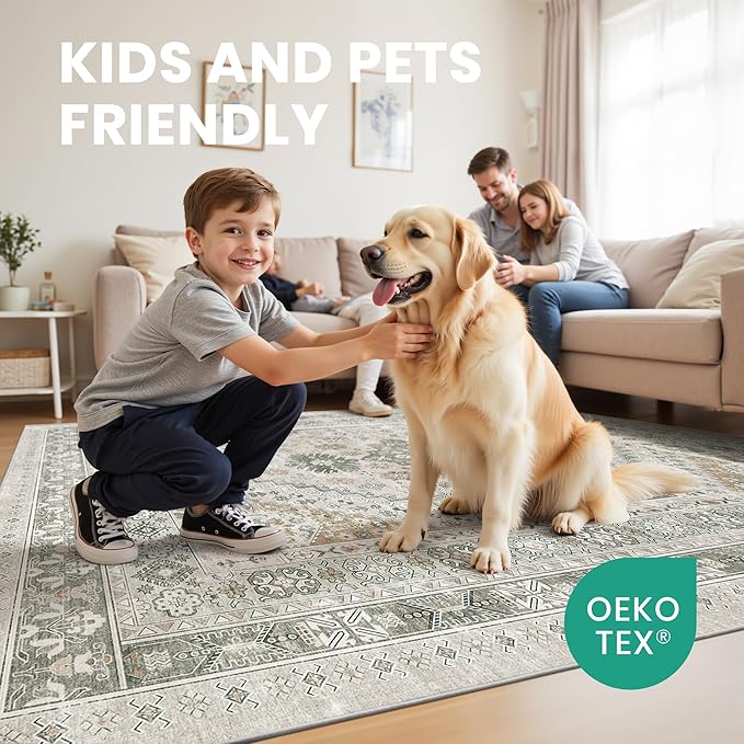 zesthome 6x9 Area Rug, Super Soft Washable Rugs - Image 7