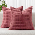 MIULEE Pack of 2 Corduroy Decorative Throw Pillow Covers 20x20 Inch Soft Boho by MIULEE
