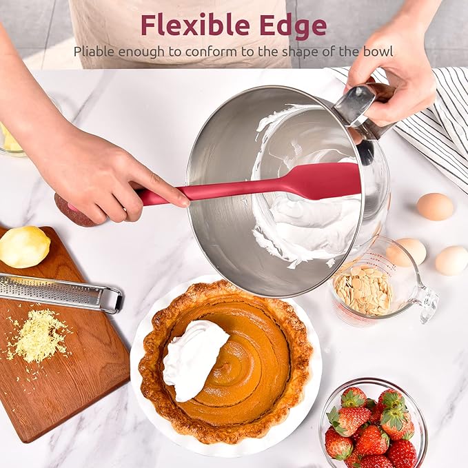 14in Extra Large Silicone Spatula: U-Taste 600ºF Heat Resistant Flexible - Image 4