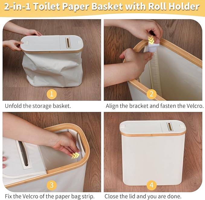 efluky Toilet Paper Storage and Holder 2 in 1, Toilet Paper Storage - Image 7