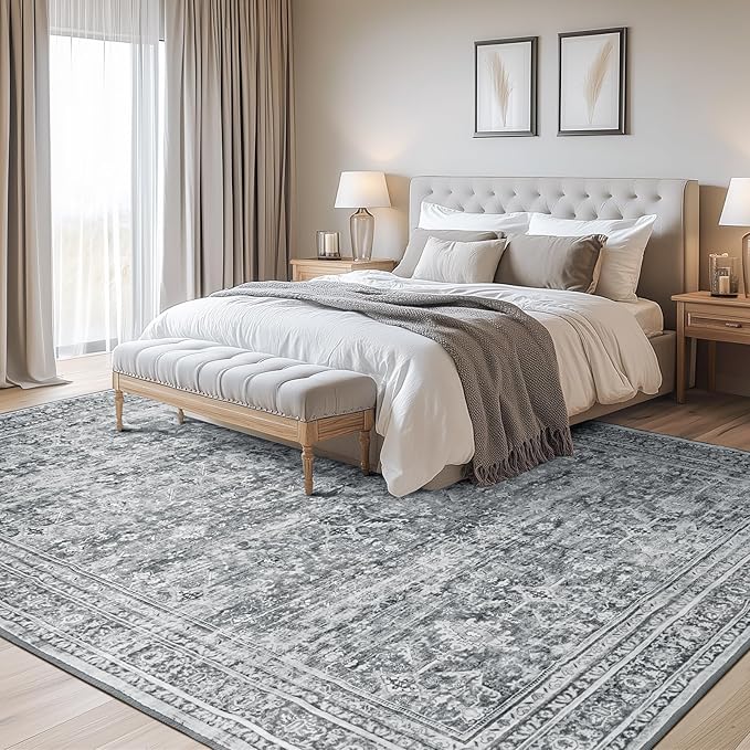 Lofus 6x9 Area Rug for Living Room, Soft Neutral Carpets for Bedroom Dining - Image 2