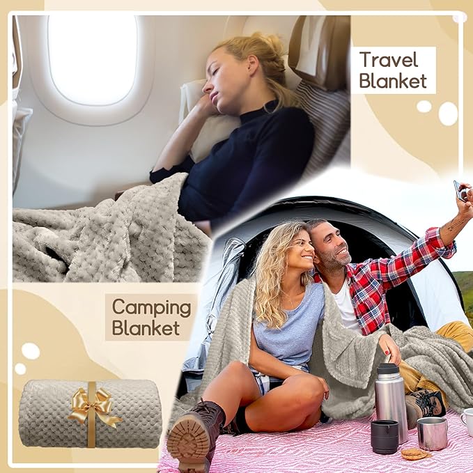4 Pack Fleece Throw Blankets 50x60 Inches