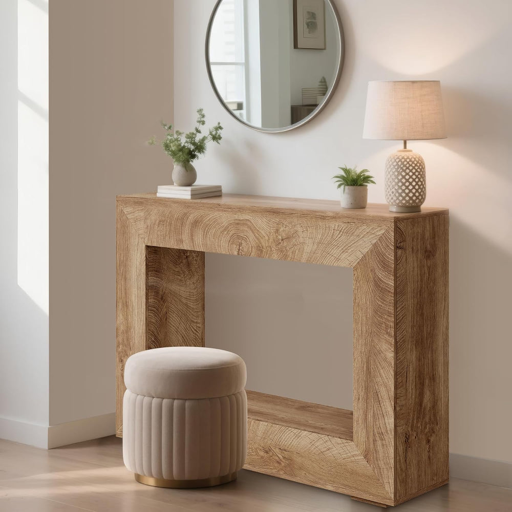 47" Farmhouse Console Table - Long Sofa Table Behind Couch, Wooden Entry...