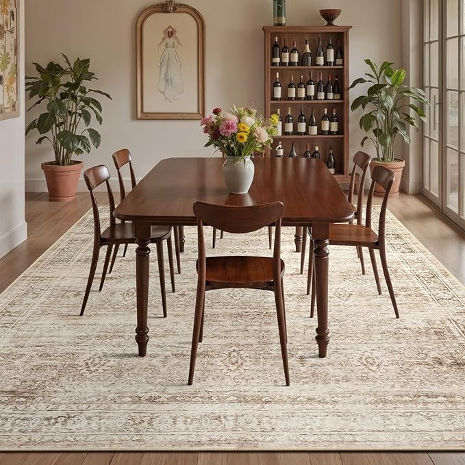 Lofus 9x12 Area Rug for Living Room, Soft Neutral Carpets for Bedroom Dining - Image 3