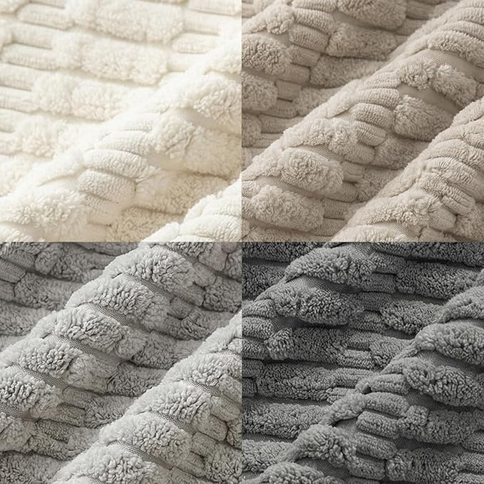 Fancy Homi Set of 4 Grey and White Decorative Throw Pillow Covers 16x16 Inch - Image 5