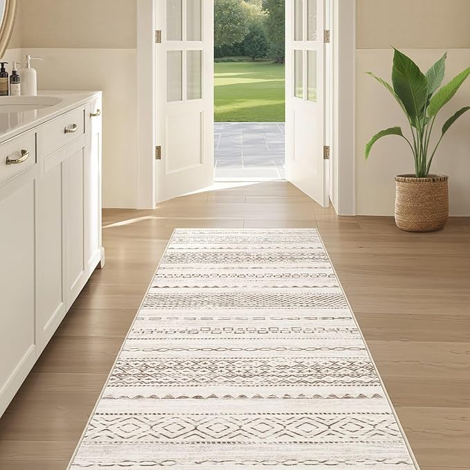 Nakagishi Runner Rug Kitchen Washable Rugs: 2x6 Non-Slip Boho Soft Modern Stain - Image 5
