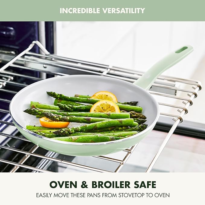 GreenPan Dover Healthy Ceramic Nonstick, 12 Piece Cookware Pots and Pans Set - Image 6