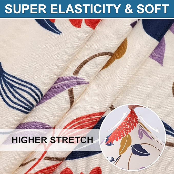 Smiry Printed Couch Cushion Covers, Stretch Soft Couch Covers - Image 3