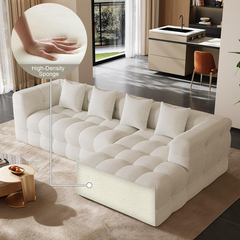120" Oversized Modular Sectional Couch,Cloud Sectional Sofa with Deep Se...