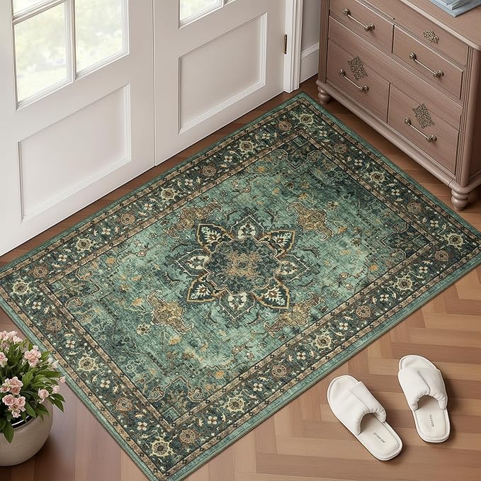 Lofus 2x3 Washable Rug for Entryway Bathroom, Non Slip Kitchen Mats for Floor by Lofus