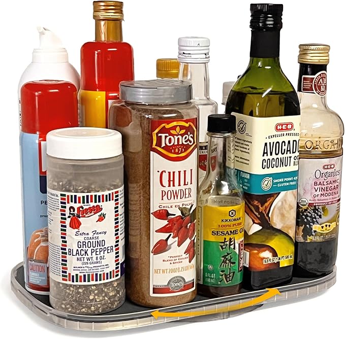 Mighty Susan Organizer for Cabinet Steel-Reinforced 1-Tier Rotating Kitchen by InspiredProducts