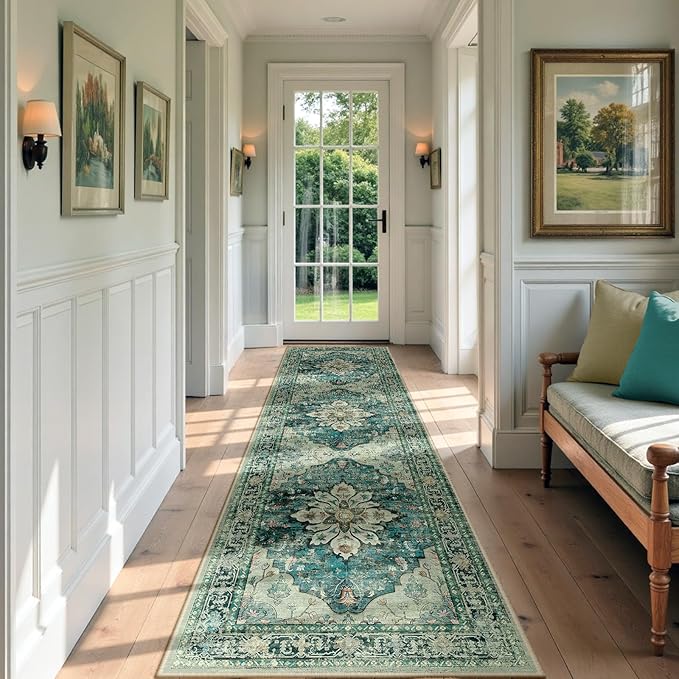 RELEANY Area Rugs 2'x7' Runner Rug Non Slip Washable - Image 2