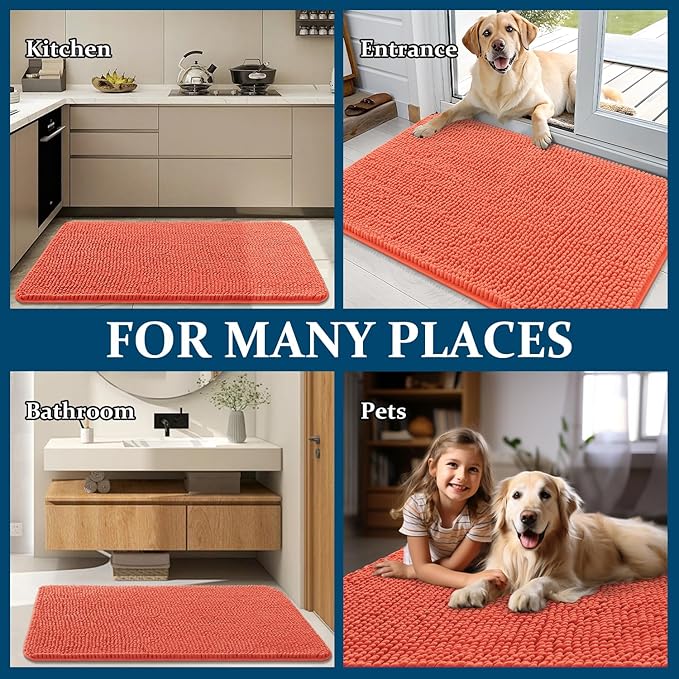 OLANLY Dog Door Mat for Muddy Paws 44x24, Absorbs Moisture and Dirt, Absorbent - Image 8
