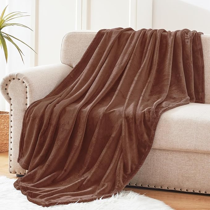 Exclusivo Mezcla Fleece Brown Throw Blanket - Image 3