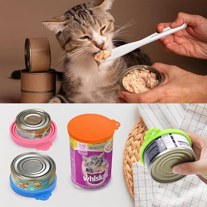 Lydia's Deal 4 Pack Universal Pet Food Can Covers, Silicone Lids - Image 2