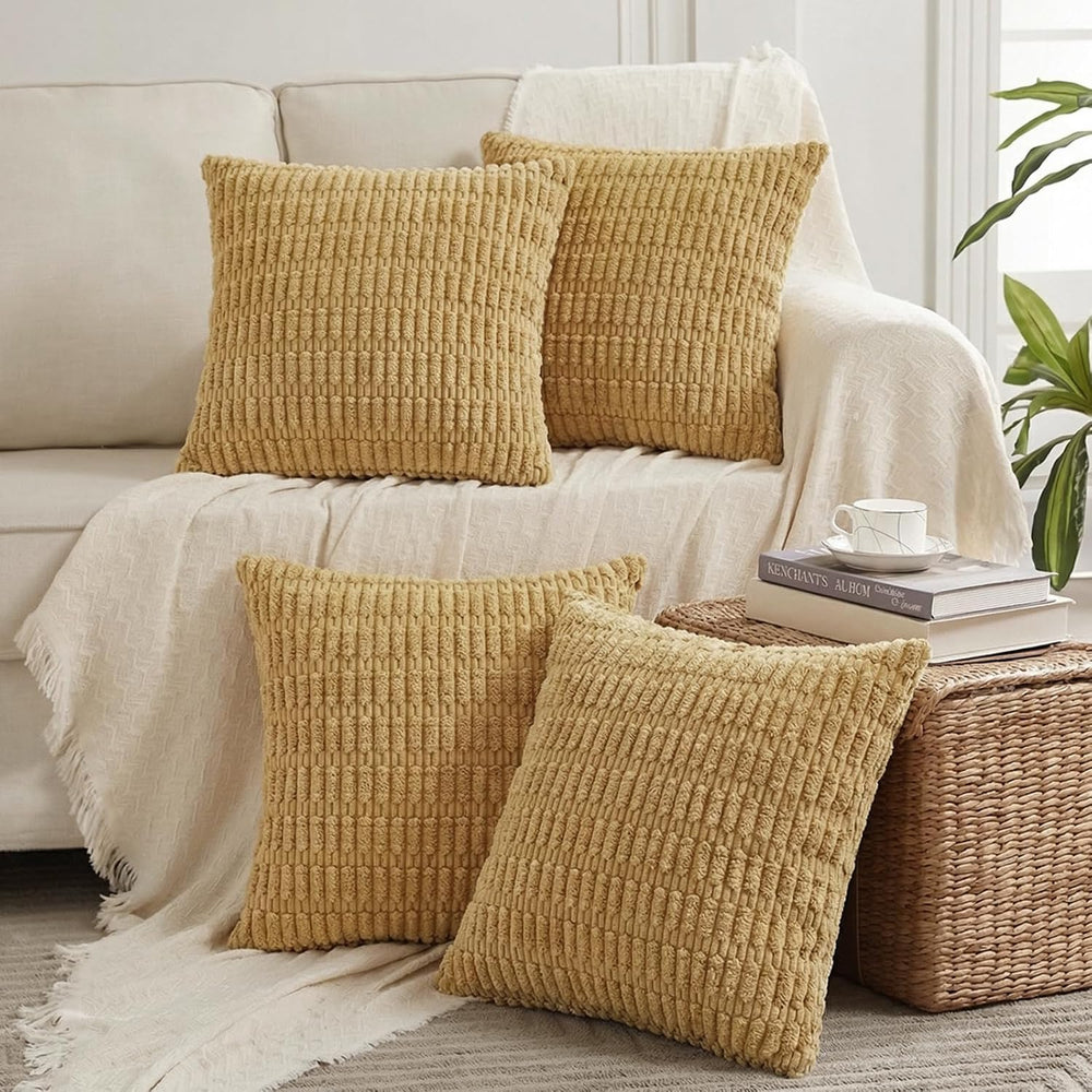 Fancy Homi 4 Packs Decorative Throw Pillow Covers for Living Room Couch Bed, ...