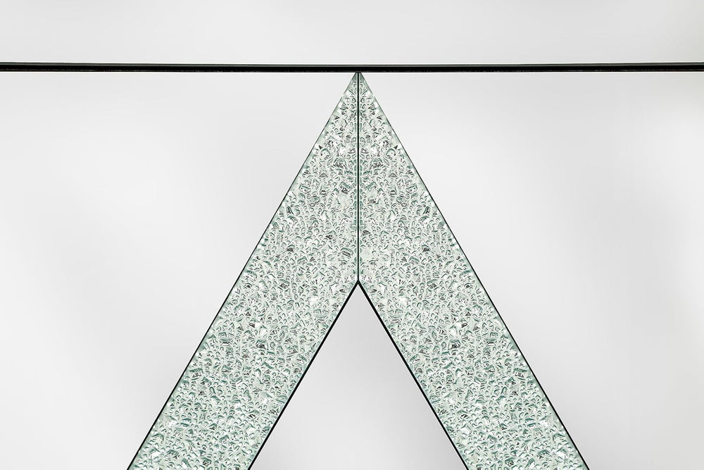 LUMISOL Mirrored Cabinet Sideboard Buffet Table with Crystal Design Handle, A...