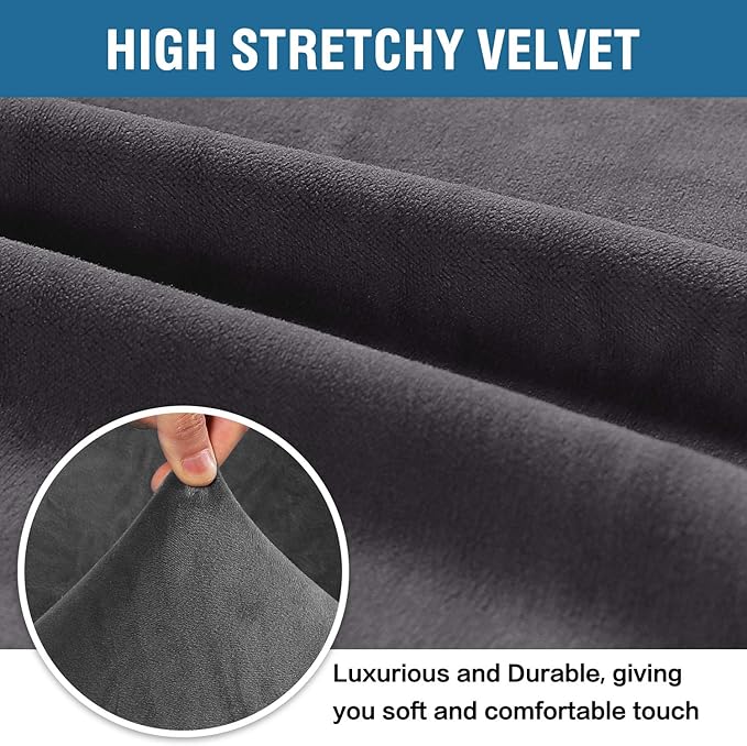 H.VERSAILTEX Stretch Velvet Loveseat Covers - Image 3