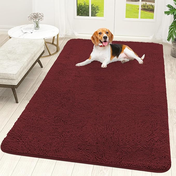 OLANLY Dog Door Mat for Muddy Paws 59x35, Absorbs Moisture and Dirt, Absorbent by OLANLY